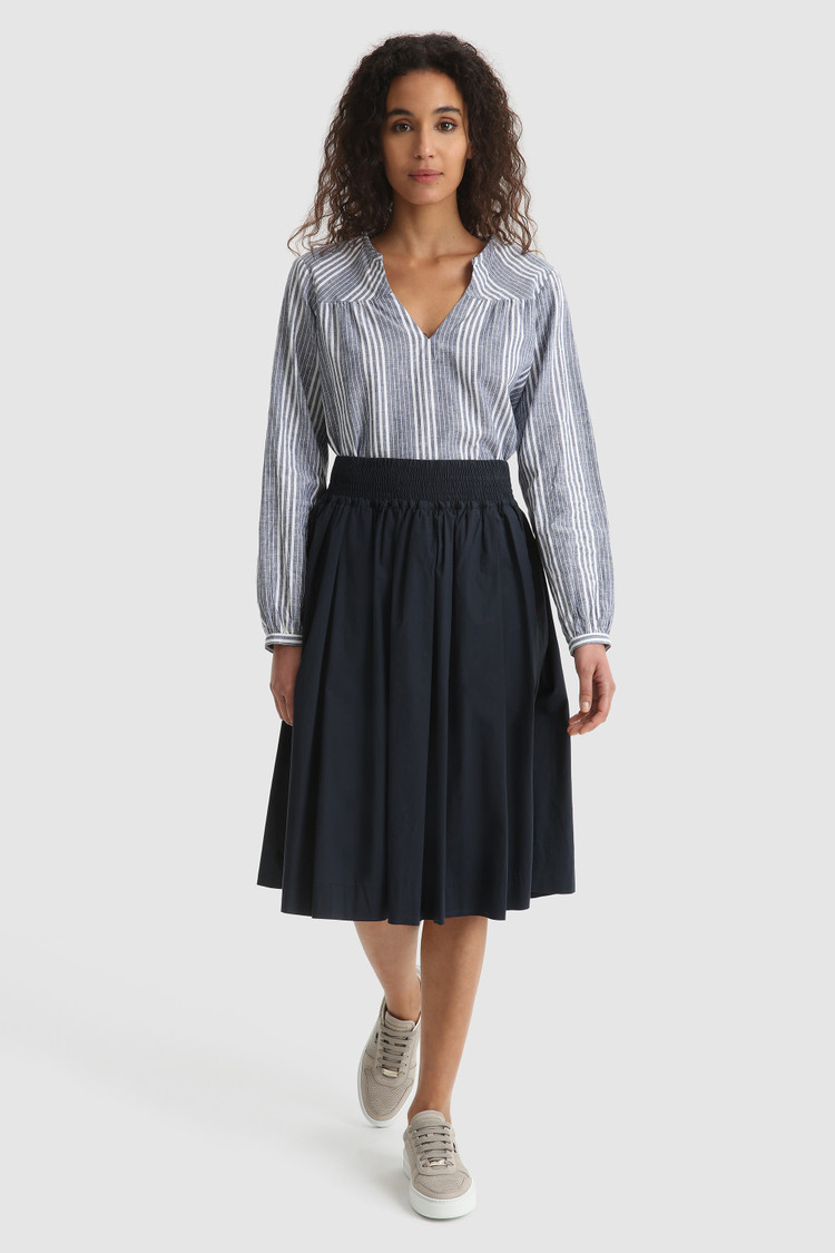 Blouse van katoen-linnenmix