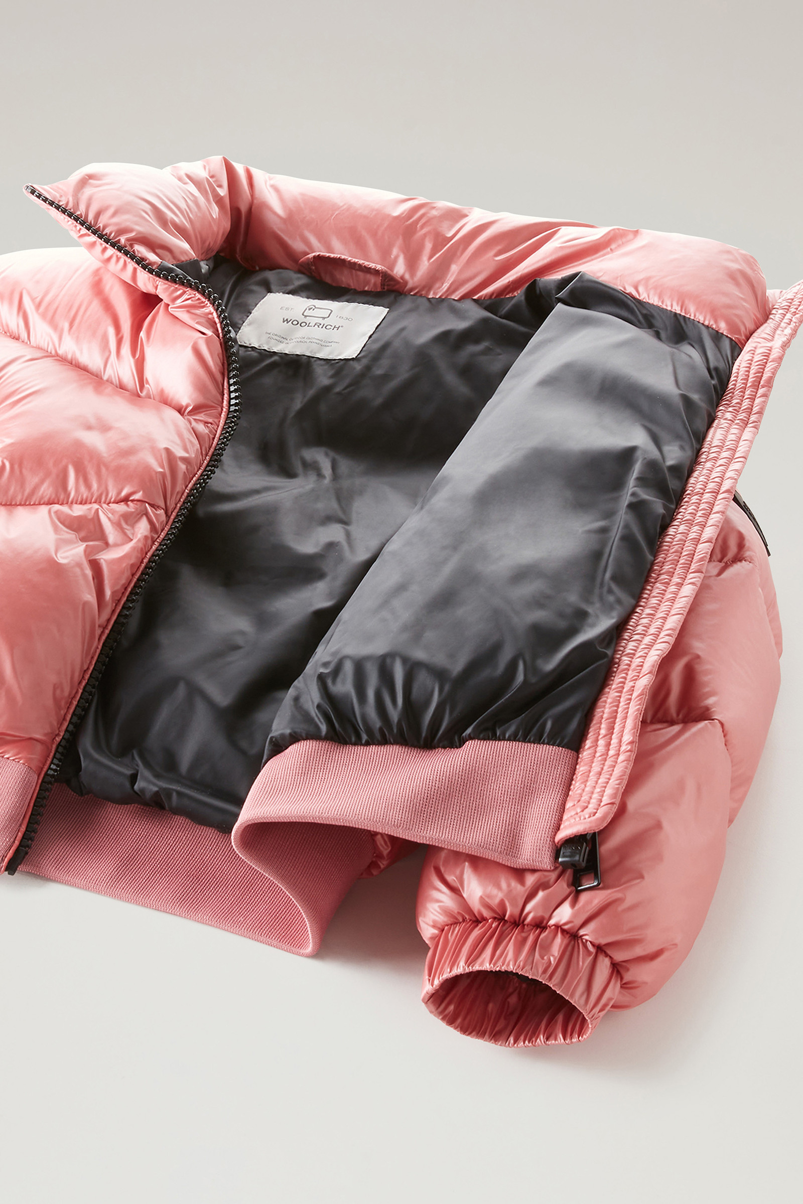 Girls' Aliquippa Down Jacket in Glossy Nylon Pink photo 6 | Woolrich