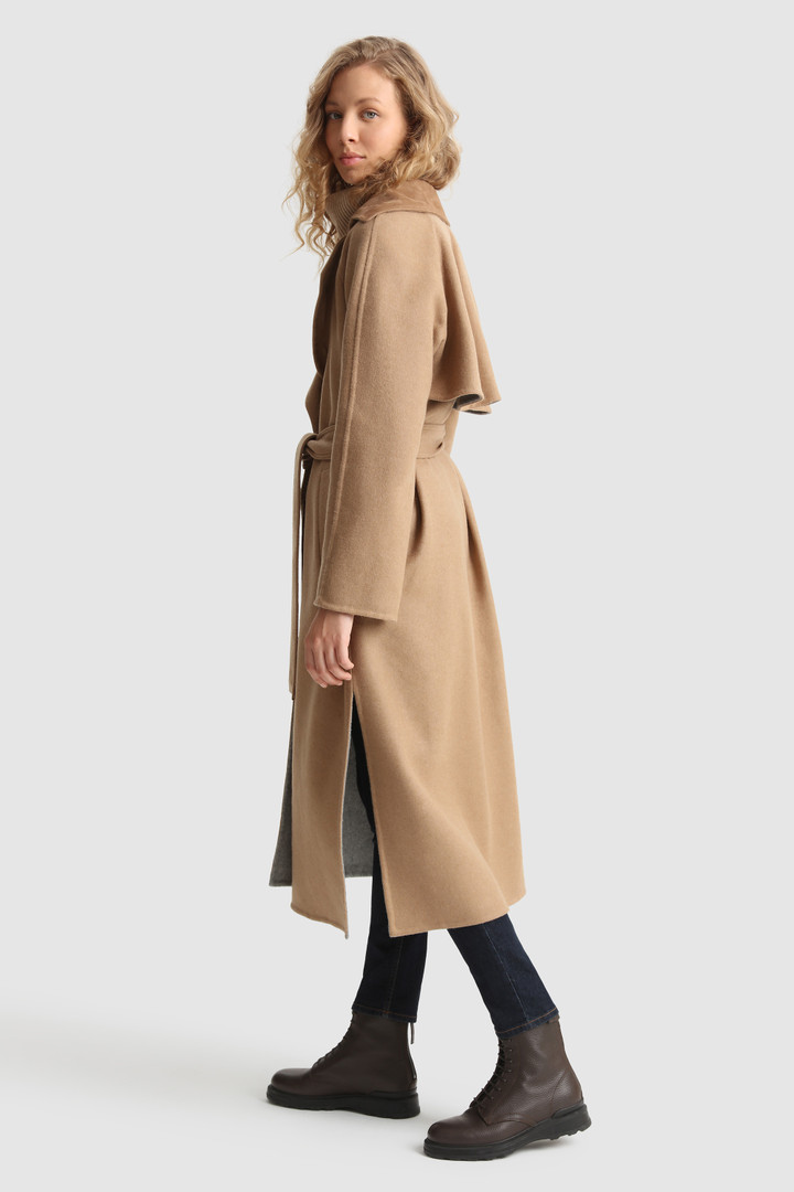 Callery wool Coat with waist belt