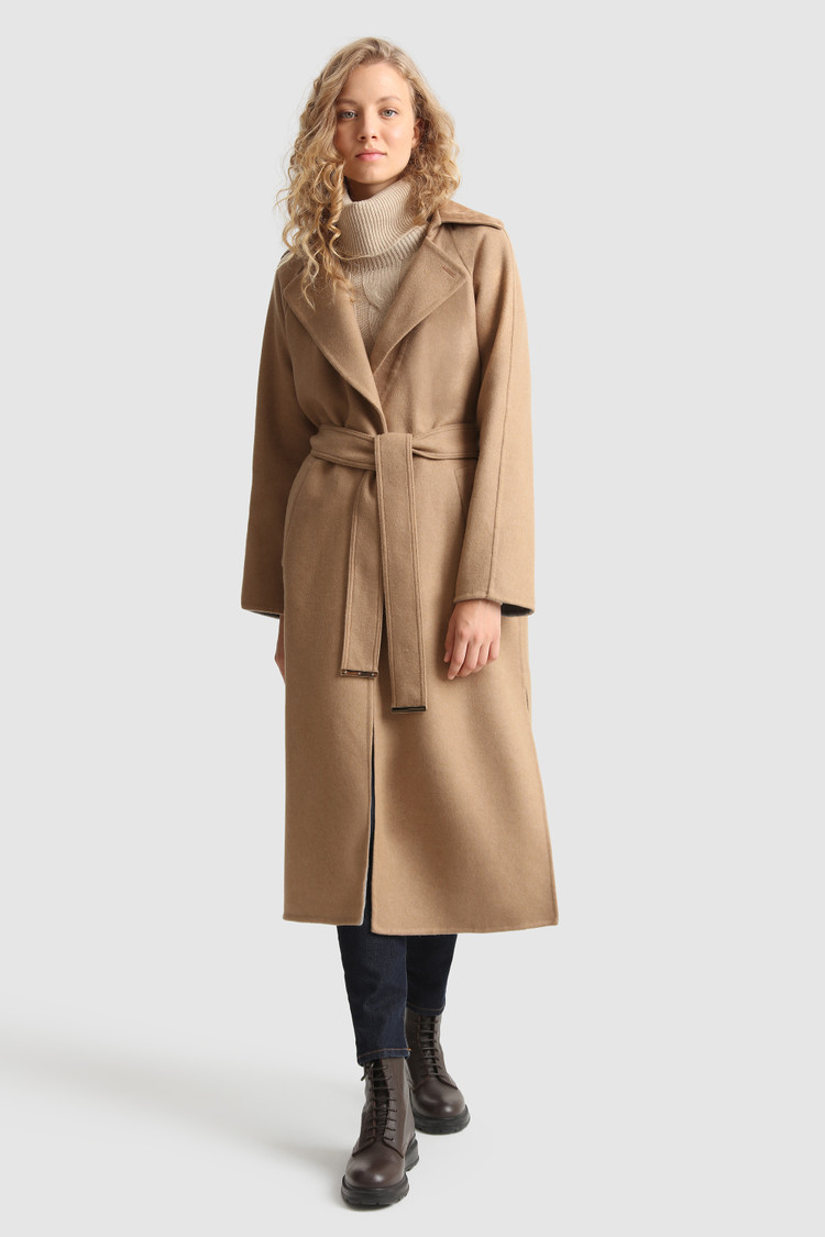Callery wool Coat with waist belt