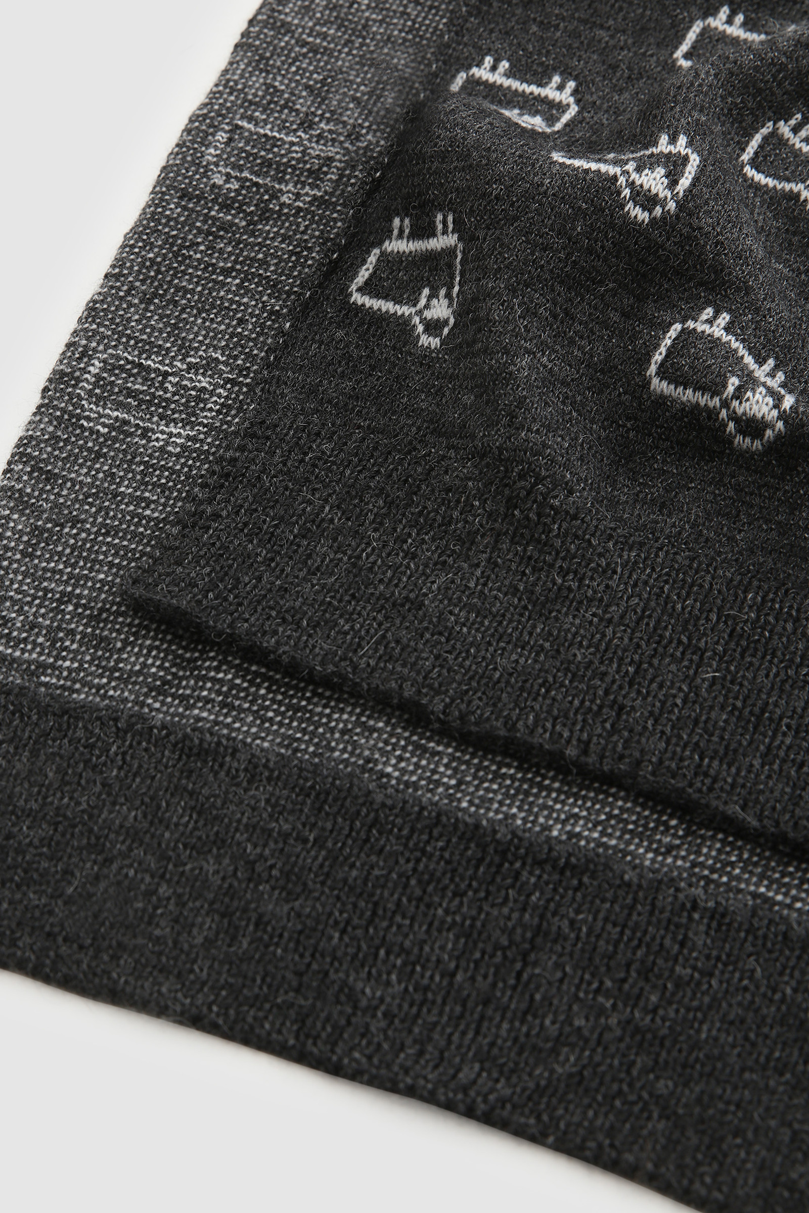 Schal aus Wollmischung mit Jacquard-Schaf-Logo