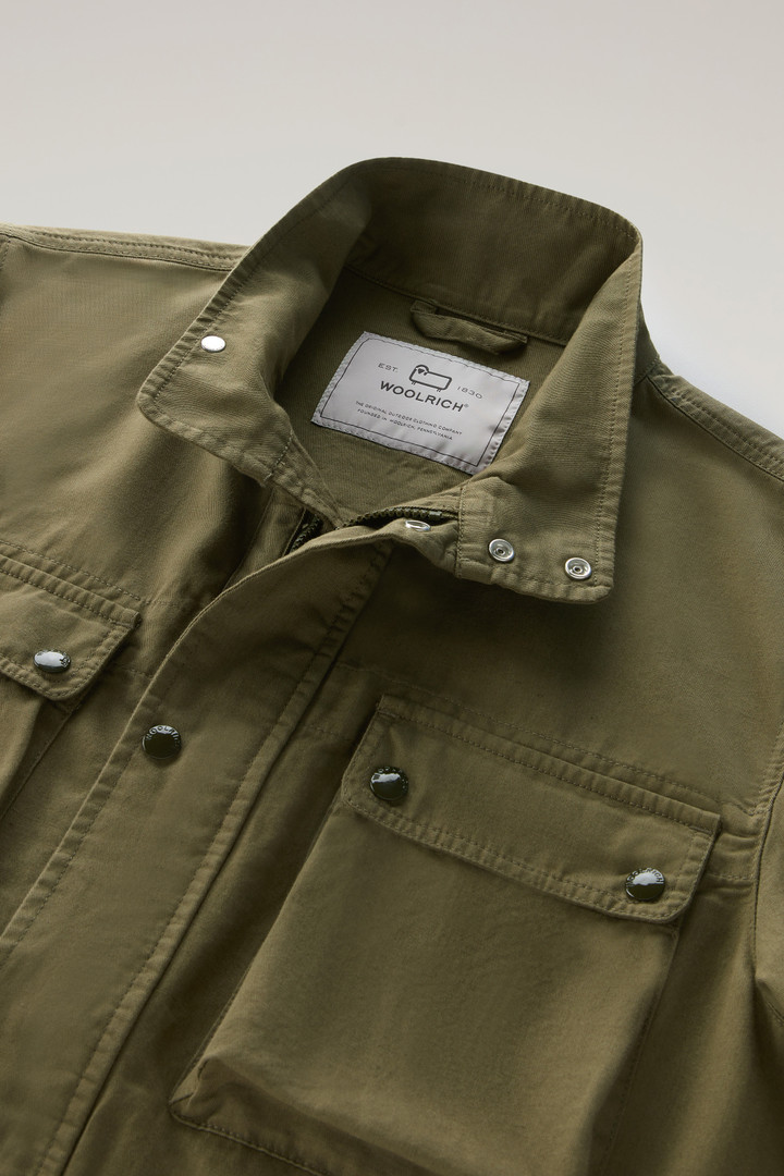 Field Jacket in Cotton-Linen Blend Green photo 6 | Woolrich
