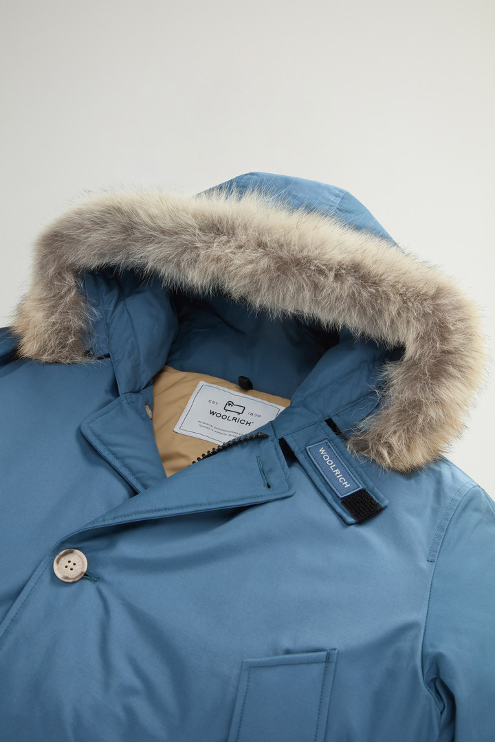 Arctic Parka in Ramar Cloth with Detachable Fur Trim Blue photo 6 | Woolrich