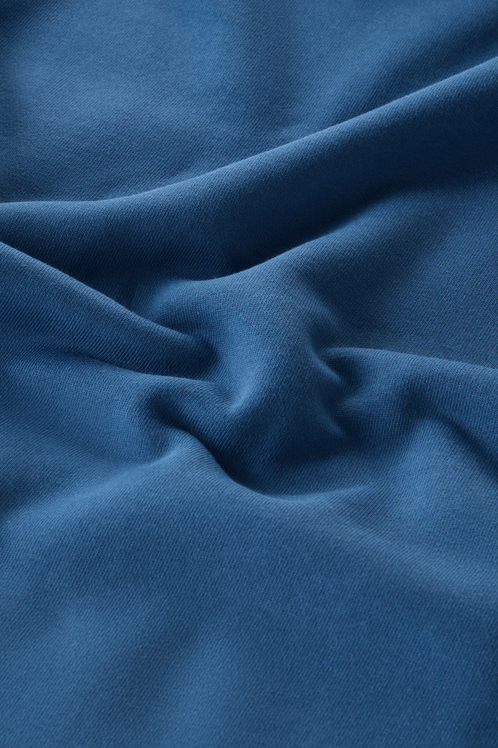 Sweat-shirt à capuche en pur coton Bleu photo 8 | Woolrich