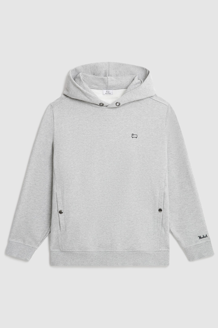 Sweat à capuche American en coton brossé