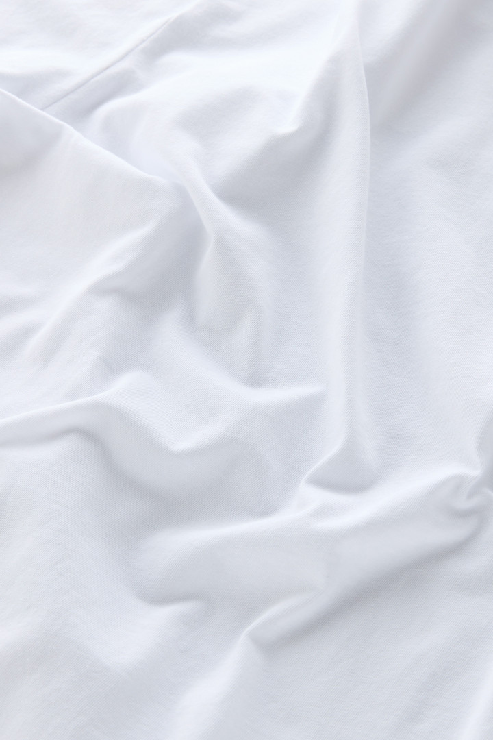 T-Shirt aus reiner Baumwolle mit nautischem Print Weiß photo 9 | Woolrich