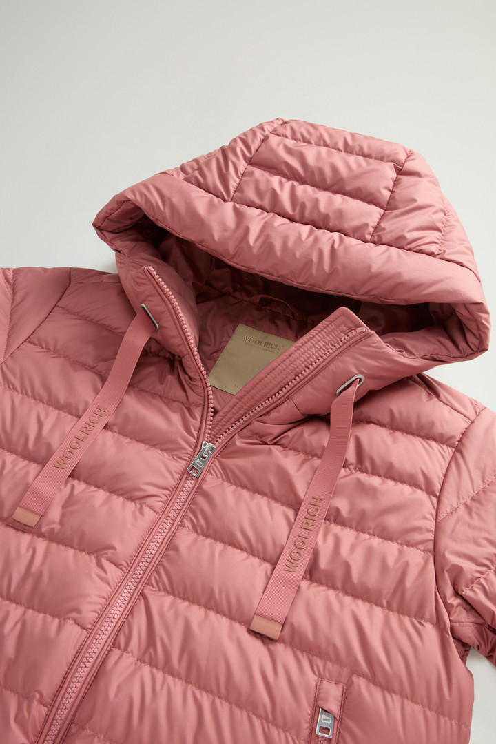 Padded Microfiber Jacket with Hood Pink photo 6 | Woolrich