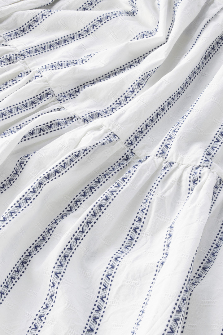 Robe chemise à volants en pur coton Blanc photo 8 | Woolrich