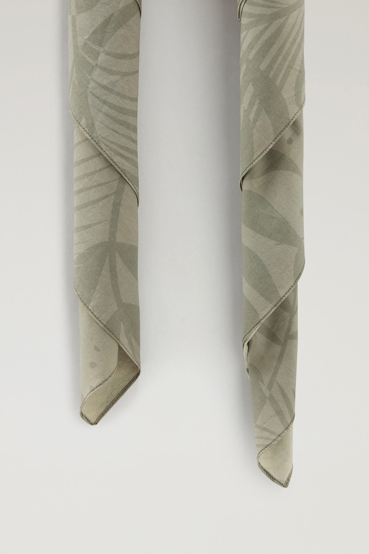 Garment-dyed Zuiver katoenen bandana met print Groen photo 2 | Woolrich