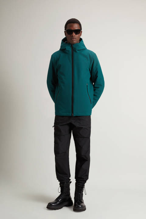 Pacific Jacket in Tech Softshell Green | Woolrich