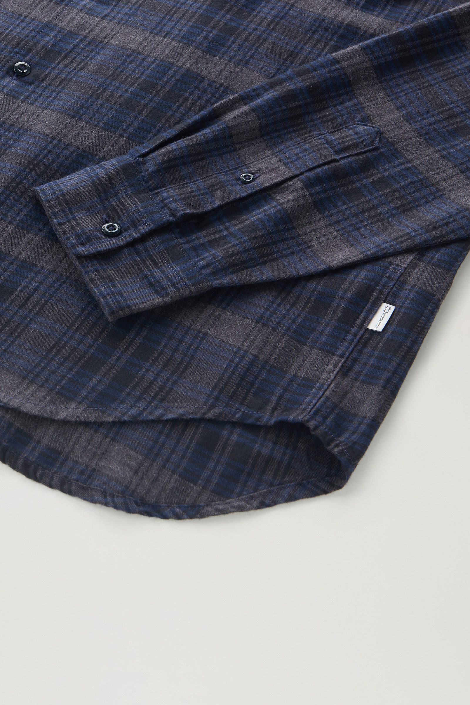 Camicia a quadri in flanella leggera blu photo 7 | Woolrich
