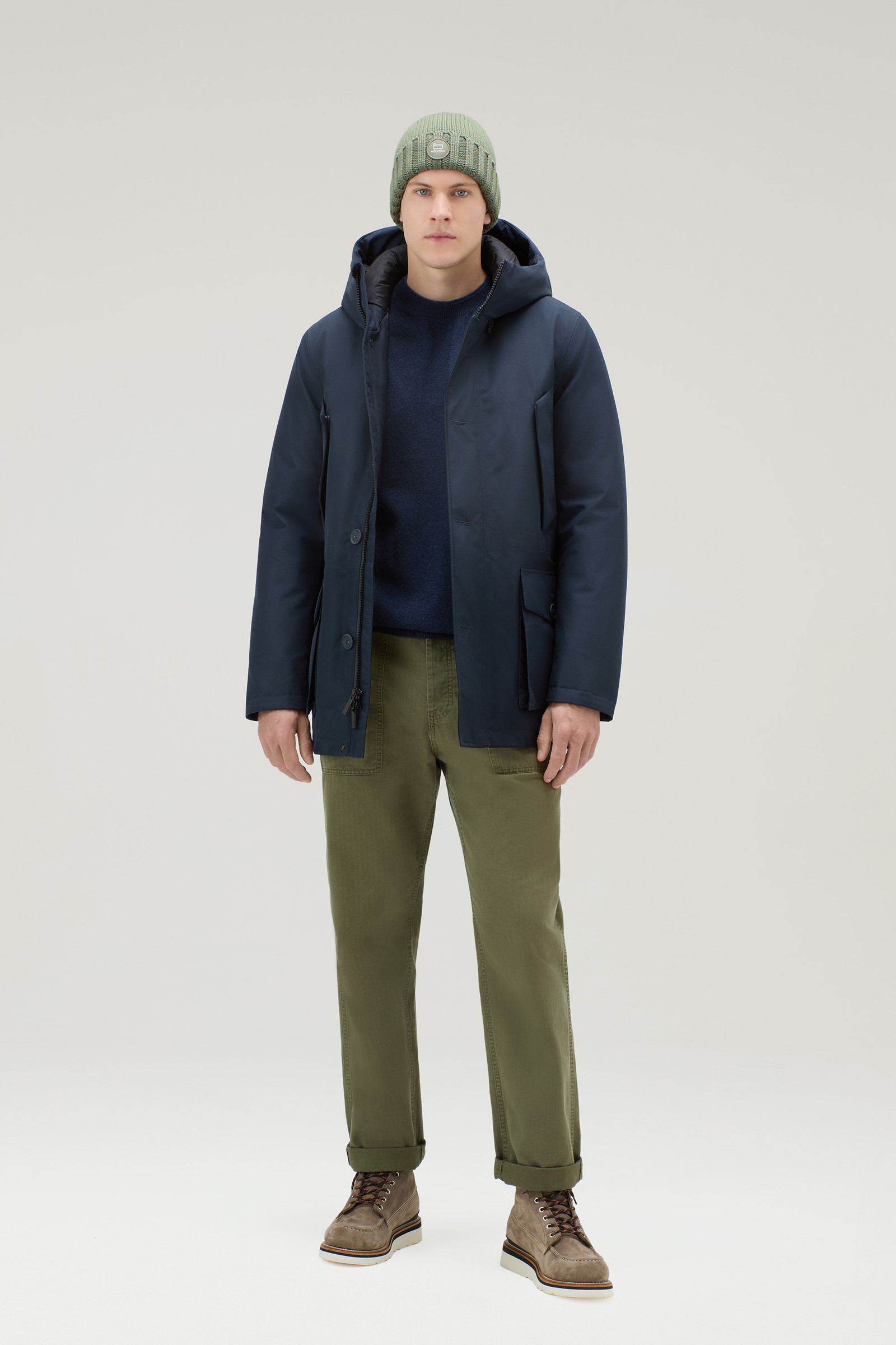 Mountain GORE-TEX Waterproof Parka with Hood Blue | Woolrich USA