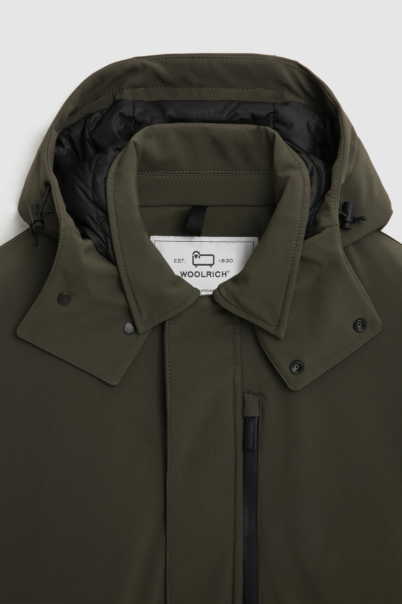 Barrow Mac Soft Shell Jacket with Removable Hood Green photo 11 | Woolrich