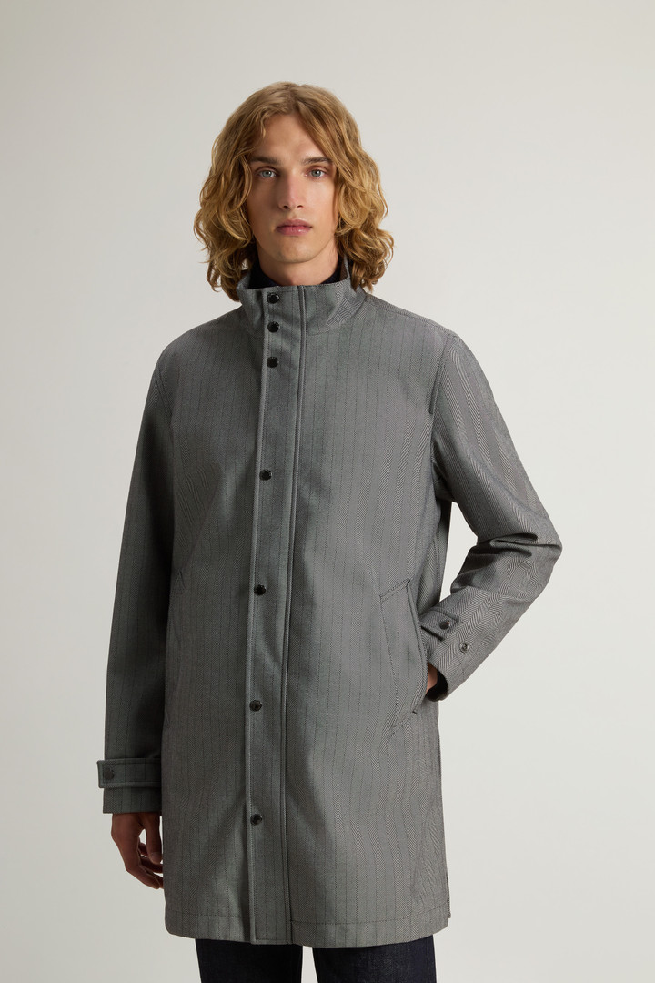 Yarn-Dyed Coat in Three-Layer Fabric with Hood Gray photo 1 | Woolrich