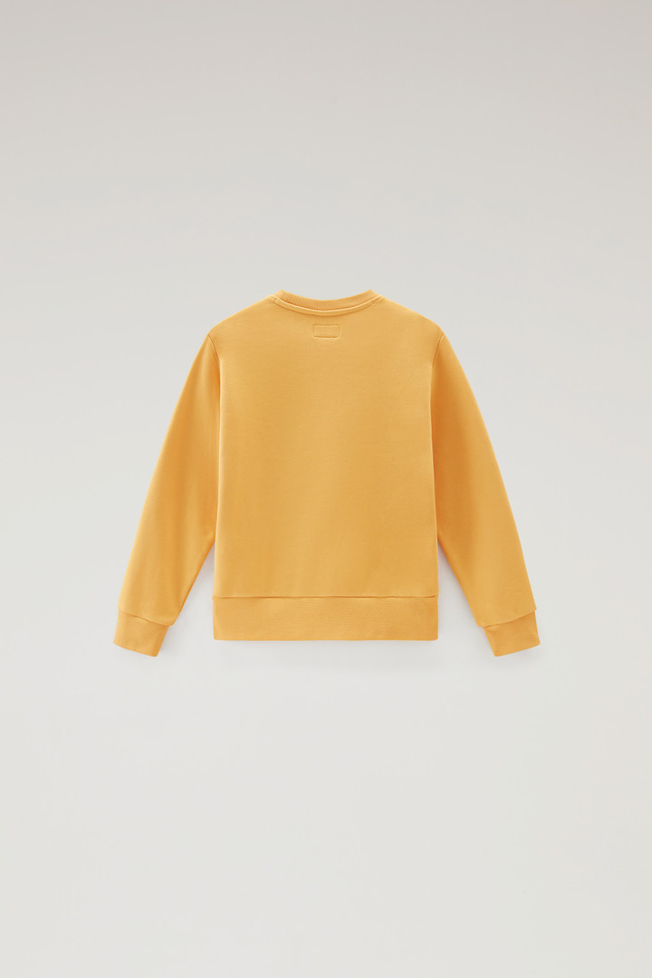 Boys' Varsity Crewneck in Pure Cotton Yellow photo 2 | Woolrich