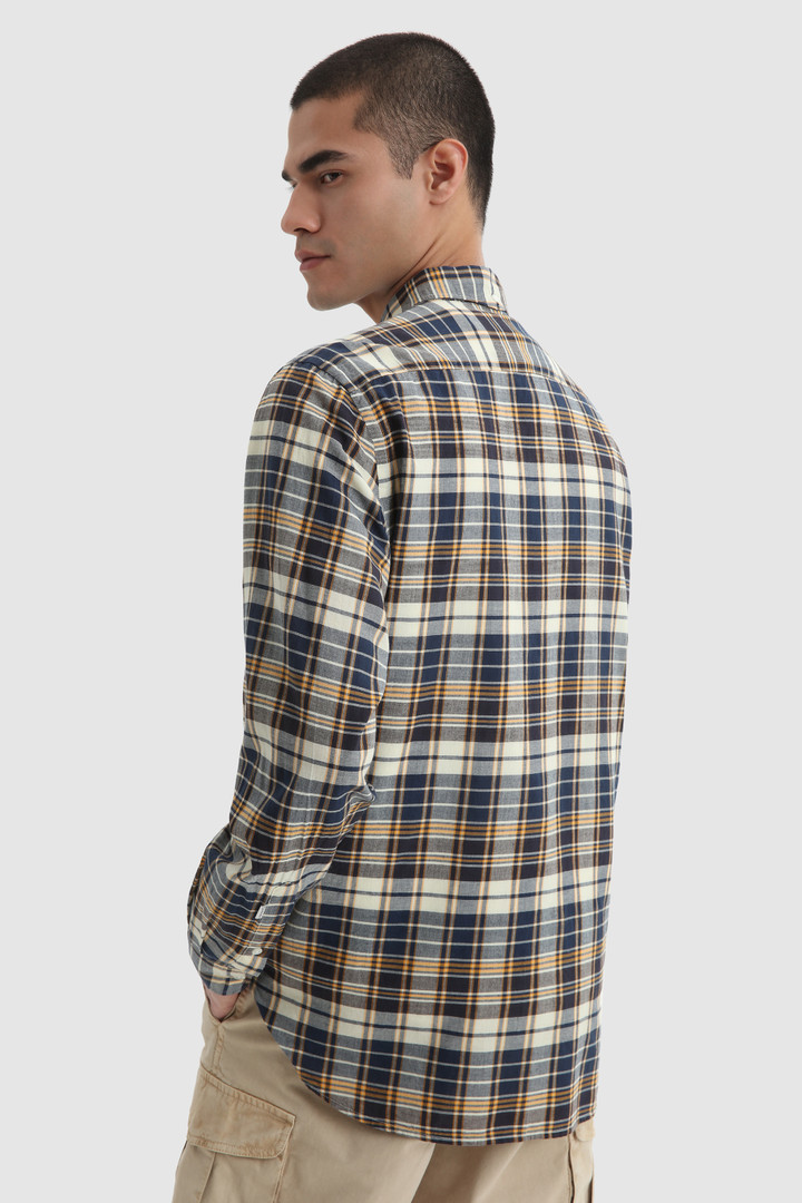 Shirt mit Knopfleiste und Madras-Muster aus Baumwollpopeline Braun photo 3 | Woolrich