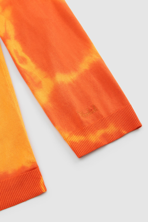 Crewneck sweater in garment-dyed Supima cotton Orange photo 2 | Woolrich
