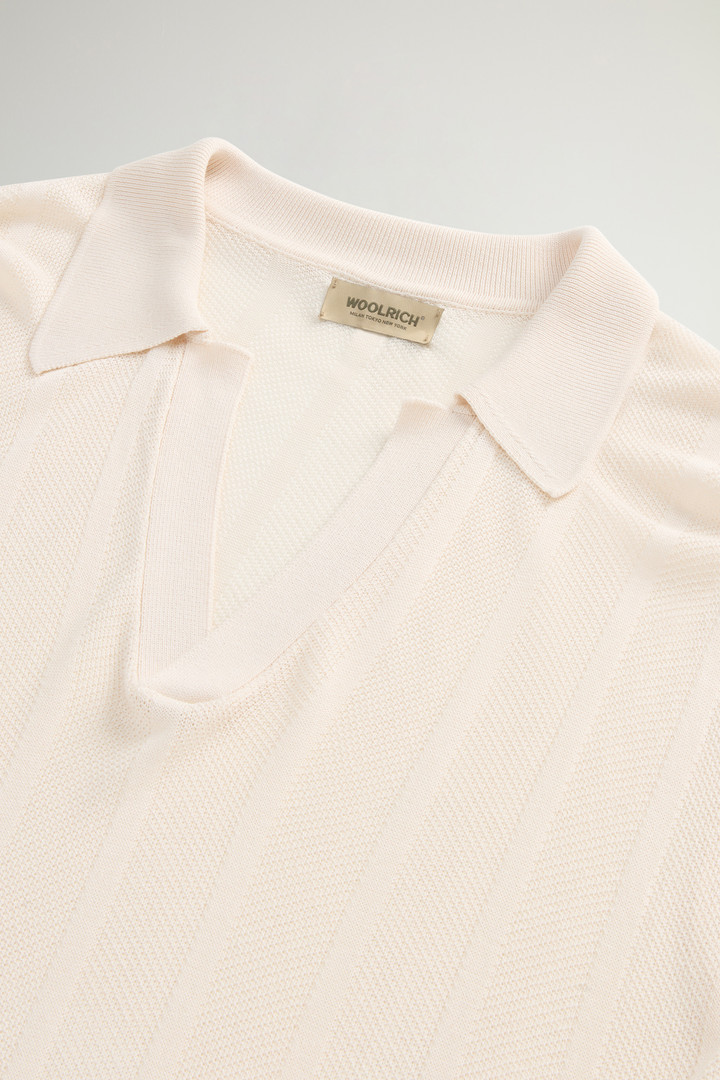 Knit Polo Shirt White photo 6 | Woolrich