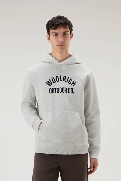 Hoodie in Pure Cotton Gray | Woolrich