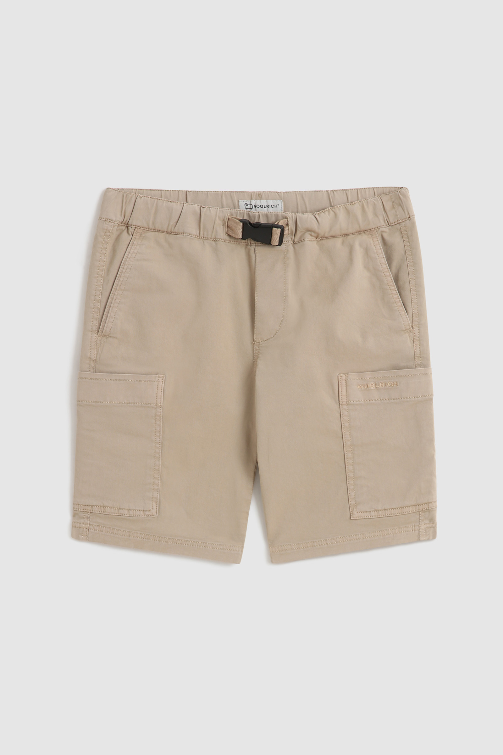 Shorts aus Stretch-Baumwoll-Twill für Jungen Braun | Woolrich