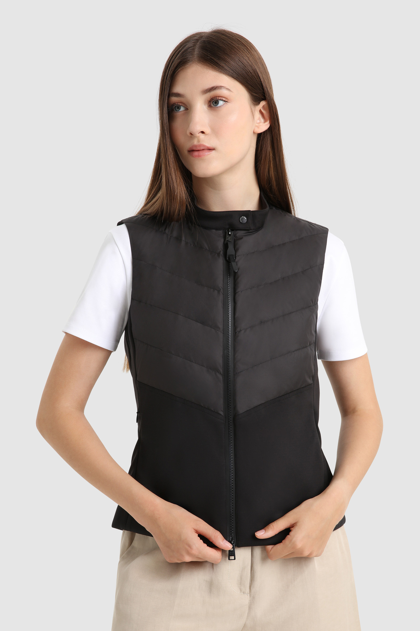 Juniata-bodywarmer met chevron-vulling Zwart | Woolrich