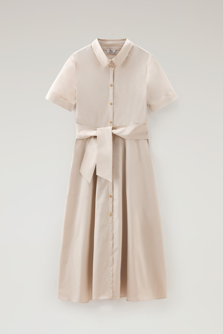 Robe chemise en popeline de pur coton Beige photo 5 | Woolrich