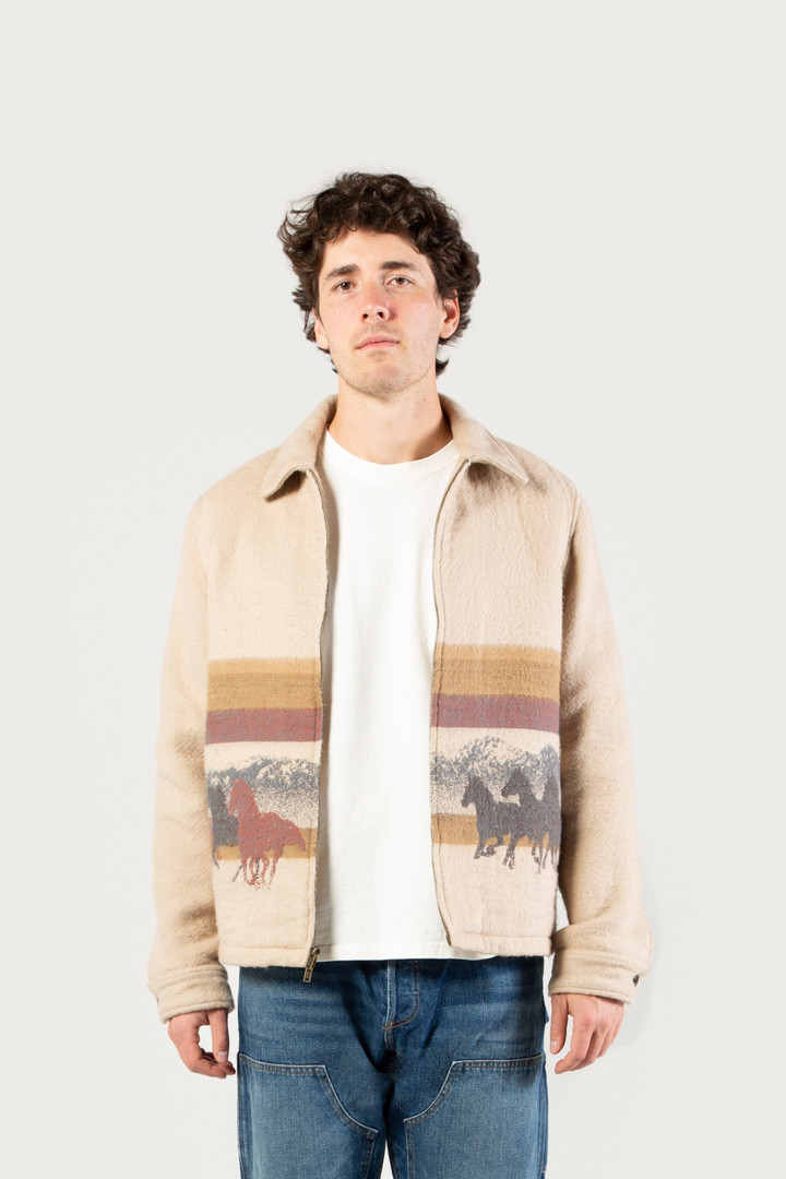 Overshirt in Pure Cotton with Jacquard Workmanship - One Of These Days / Woolrich Beige photo 1 | Woolrich