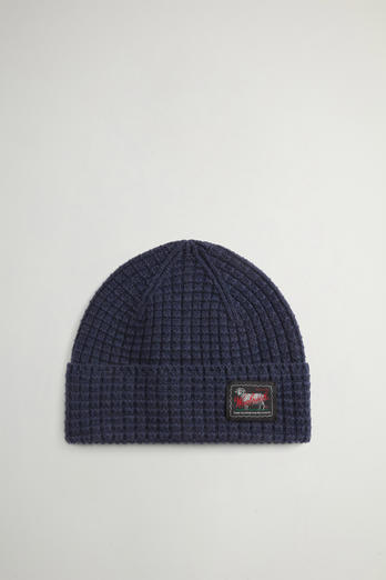 Beanie aus einer Schurwoll-Kaschmir-Mischung im Wabenstrick by Todd Snyder Blau photo 1 | Woolrich