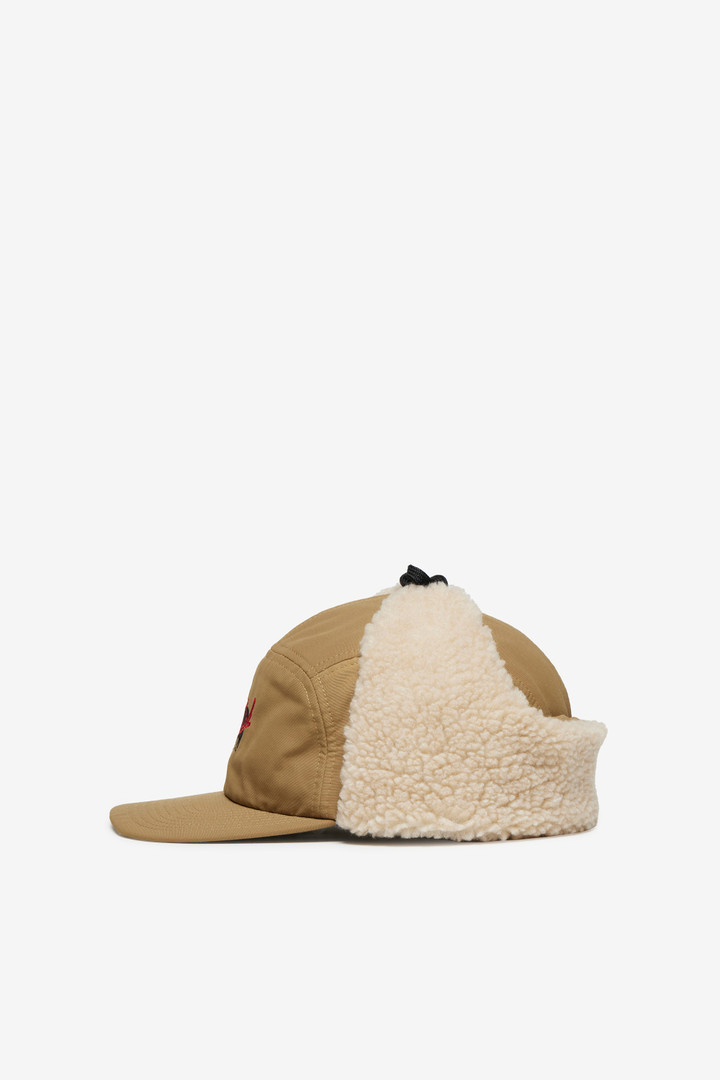 Cotton and Nylon CORDURA Cap with Ear Flaps Beige photo 2 | Woolrich