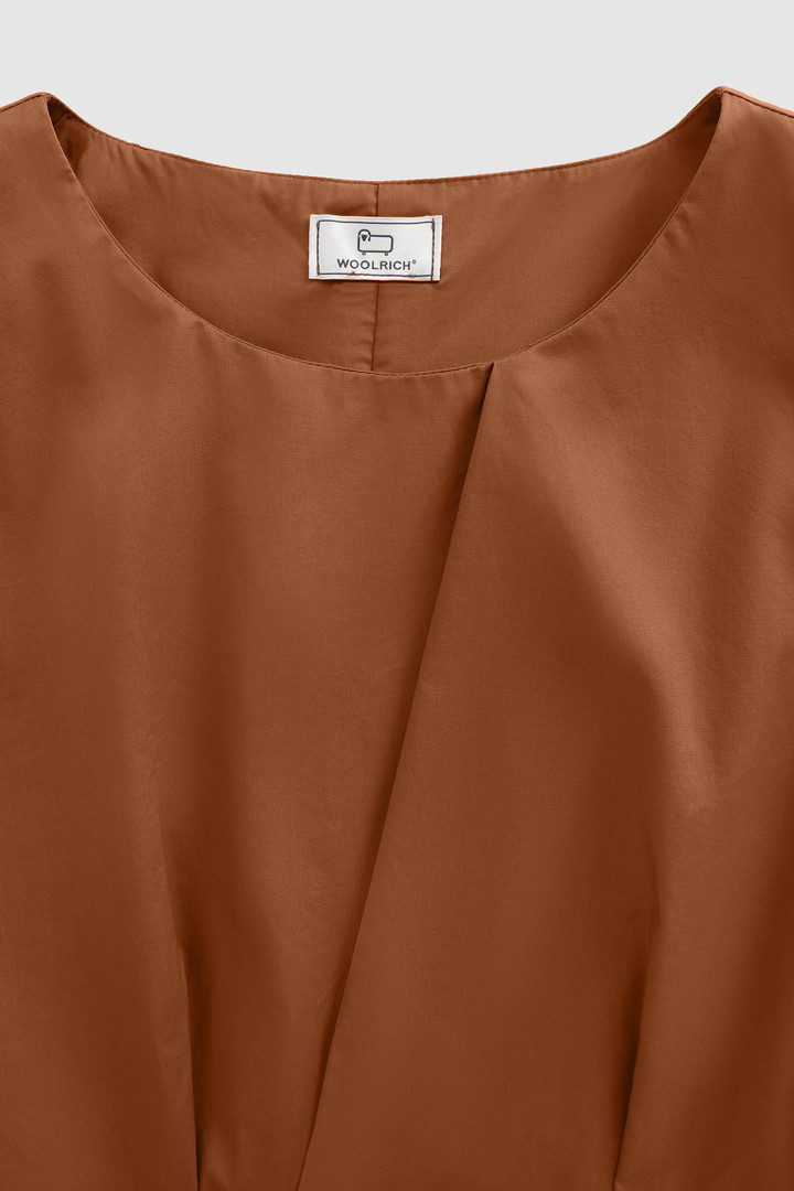 Short dress in cotton poplin Brown photo 5 | Woolrich
