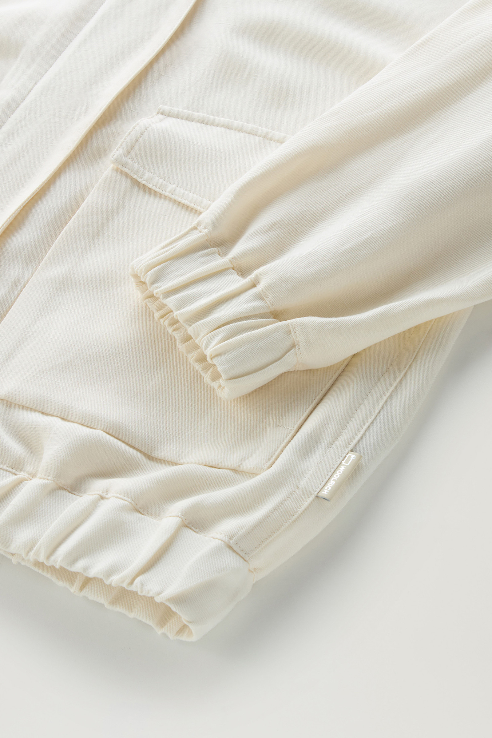 Women's Bomber Jacket in Linen Blend White | Woolrich USA