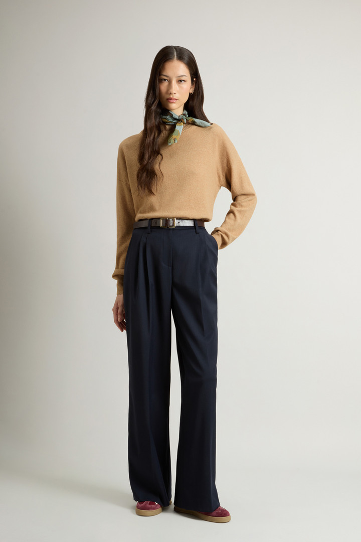 Crewneck Sweater in Virgin Wool and Cashmere Blend Beige photo 2 | Woolrich