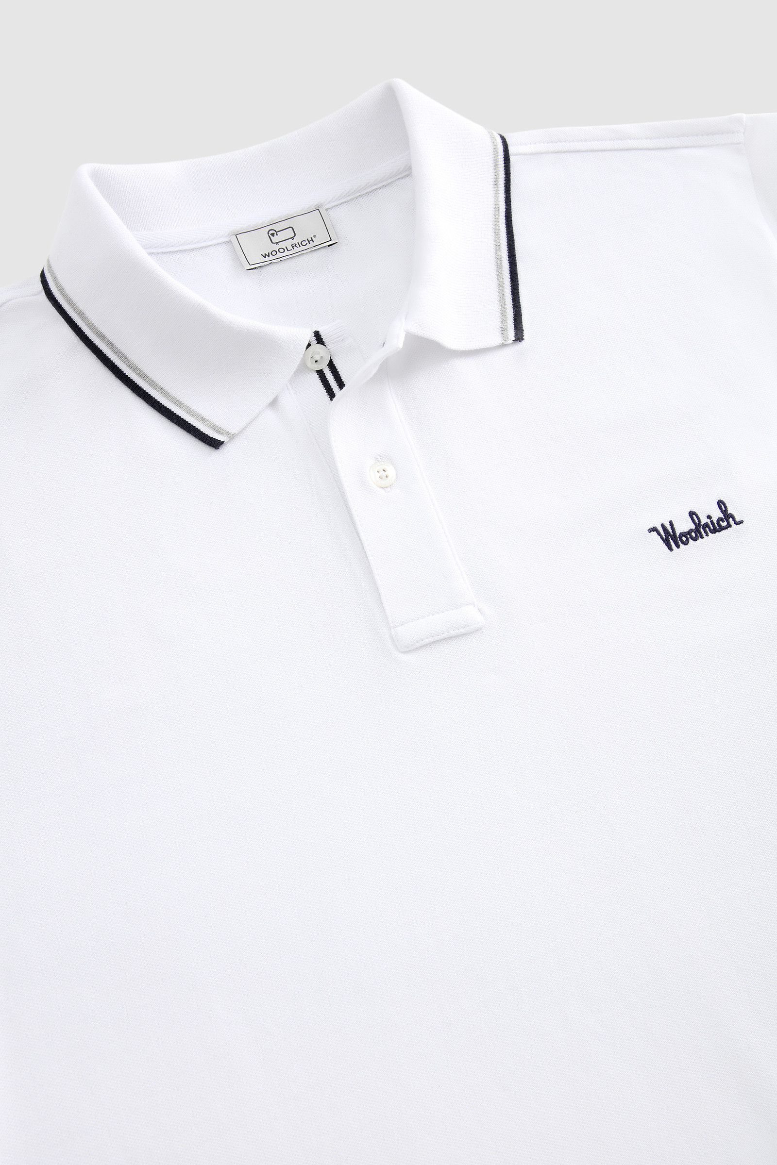 Monterey Polo Shirt in Stretch Cotton Piquet White photo 5 | Woolrich