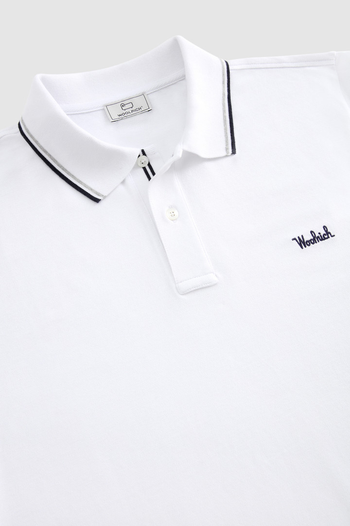 Monterey Polo Shirt in Stretch Cotton Piquet White photo 5 | Woolrich