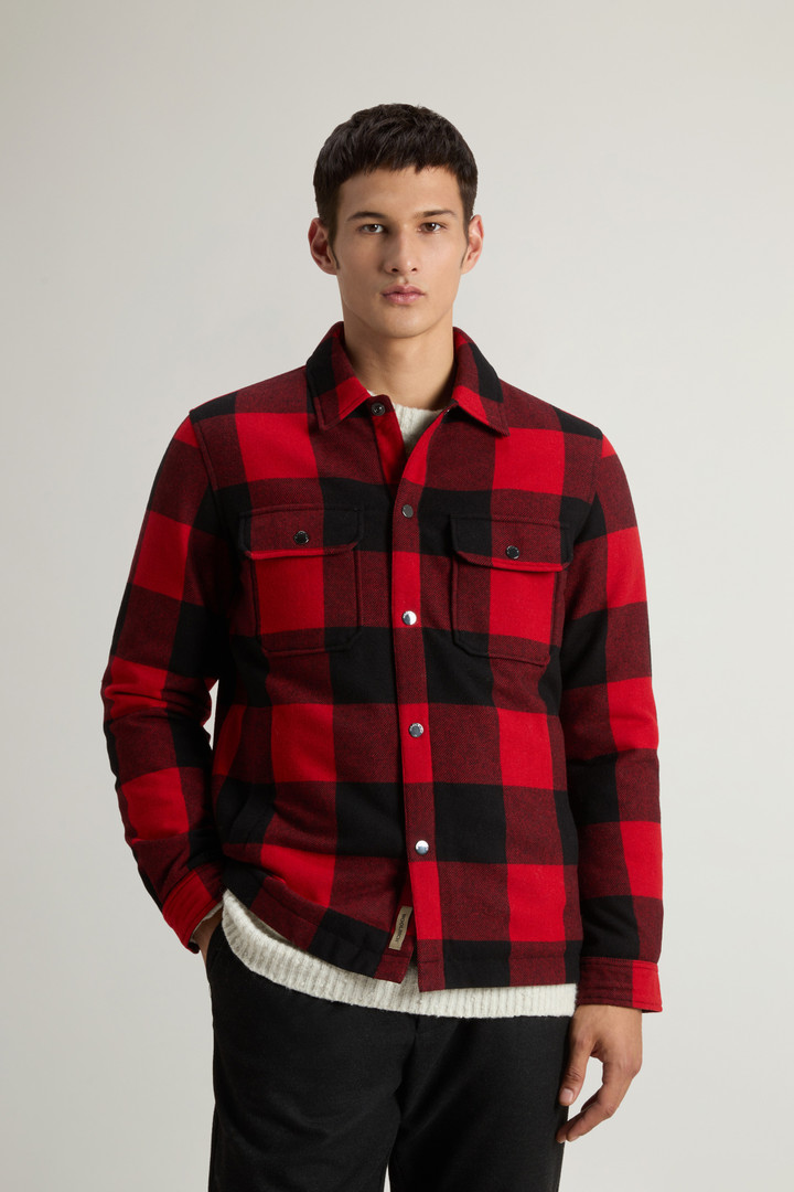 WOOL CHECK ALASKAN SHIRT JACKET Rouge photo 1 | Woolrich