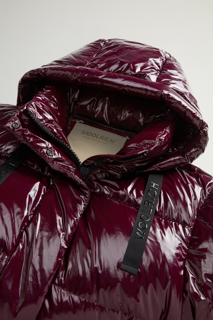 Short Quilted Parka in Glossy Nylon Purple photo 6 | Woolrich