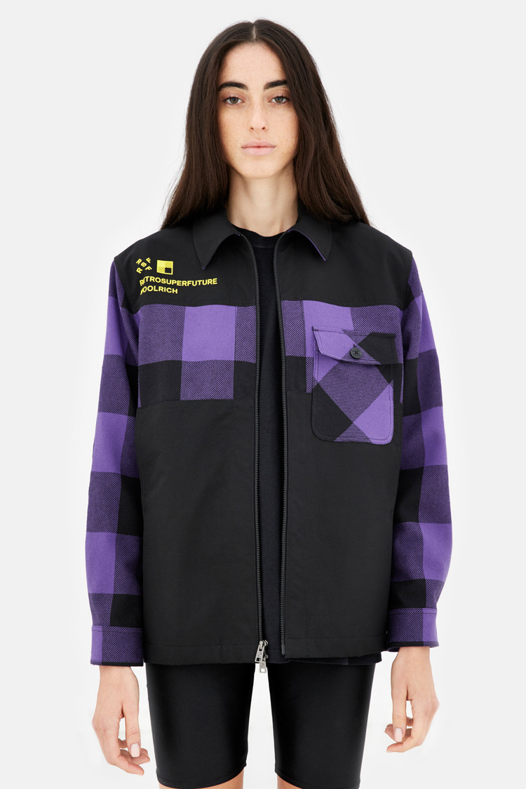 Woolrich x RSF surchemise avec motif Buffalo Check
