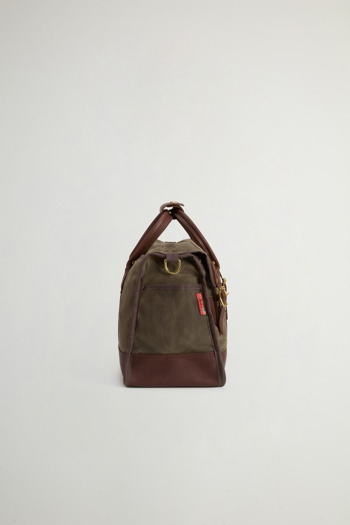 Overland Duffel Bag with Leather Inserts Green photo 3 | Woolrich