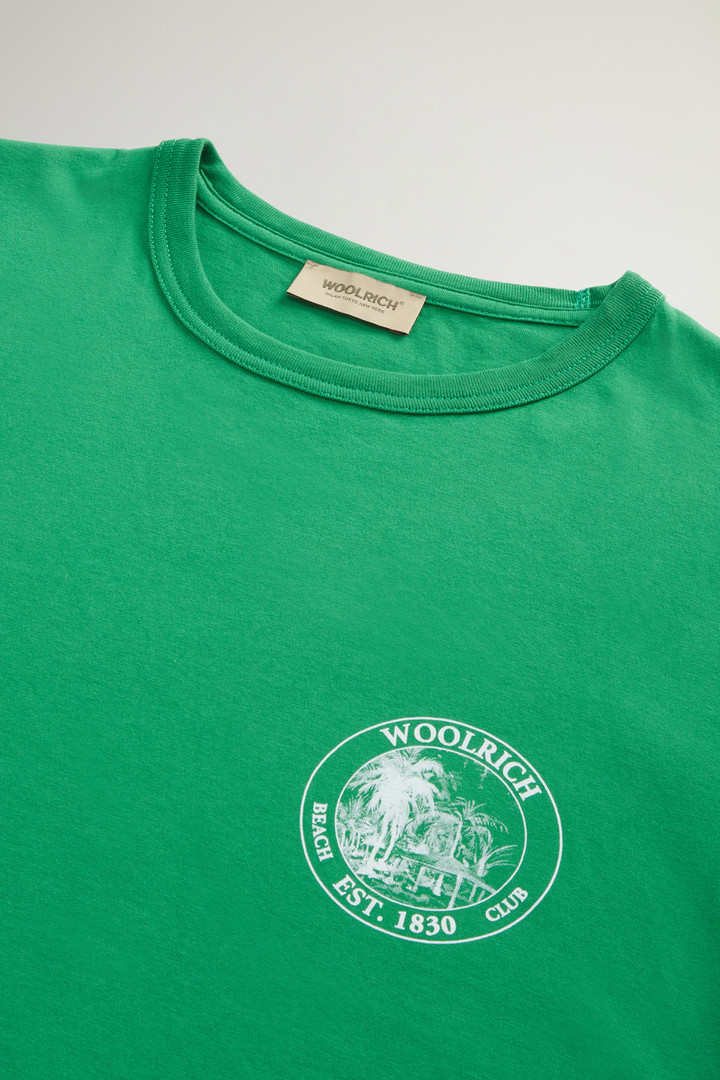 Pure Cotton T-shirt Green photo 6 | Woolrich