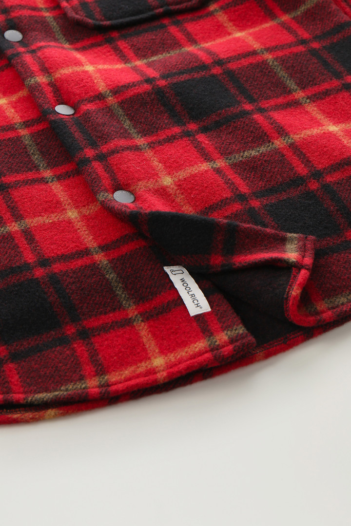 Alaskan Check Overshirt in Bonded Wool Blend Red photo 4 | Woolrich