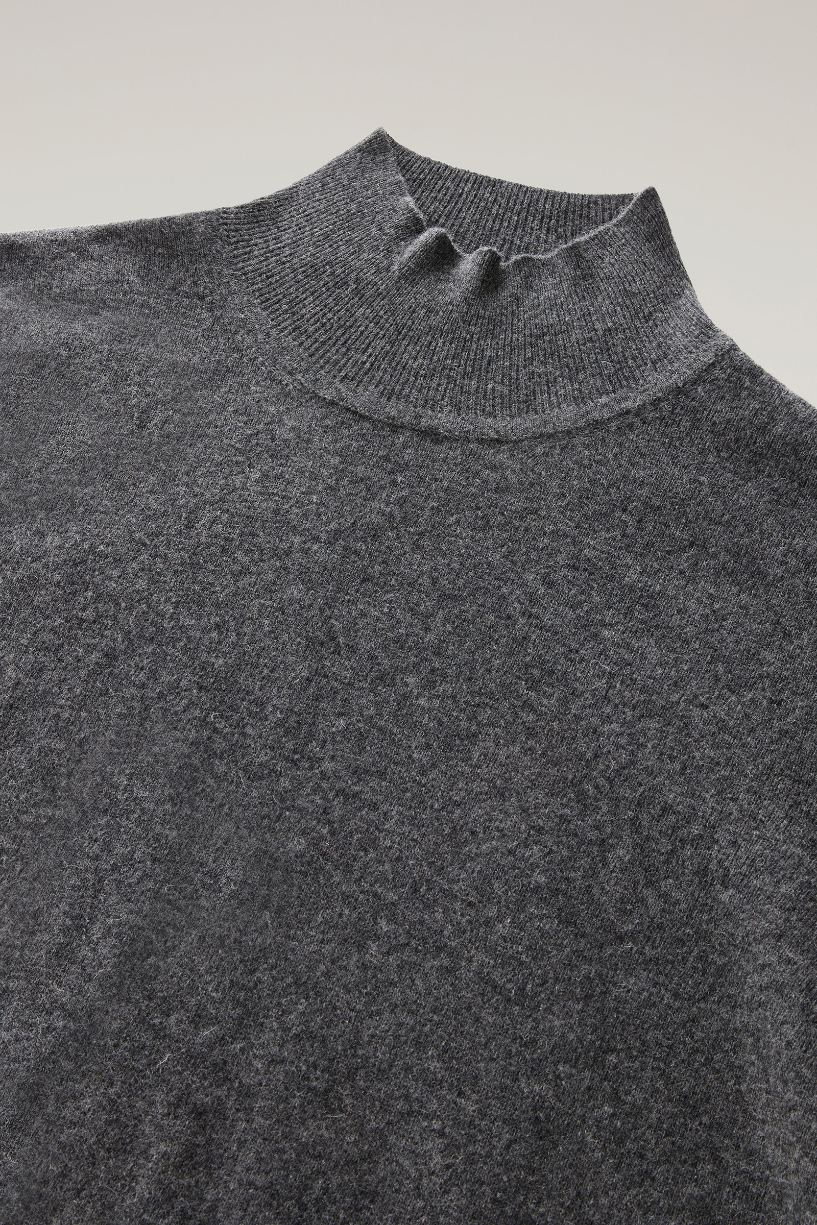 Men's Turtleneck Sweater in Merino Wool Blend Grey