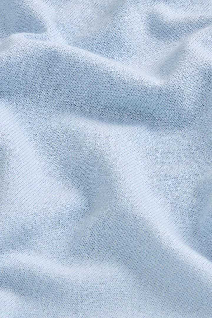 Pullover mit Rundhalsausschnitt aus reiner Baumwolle mit aufgesticktem Logo Blau photo 3 | Woolrich