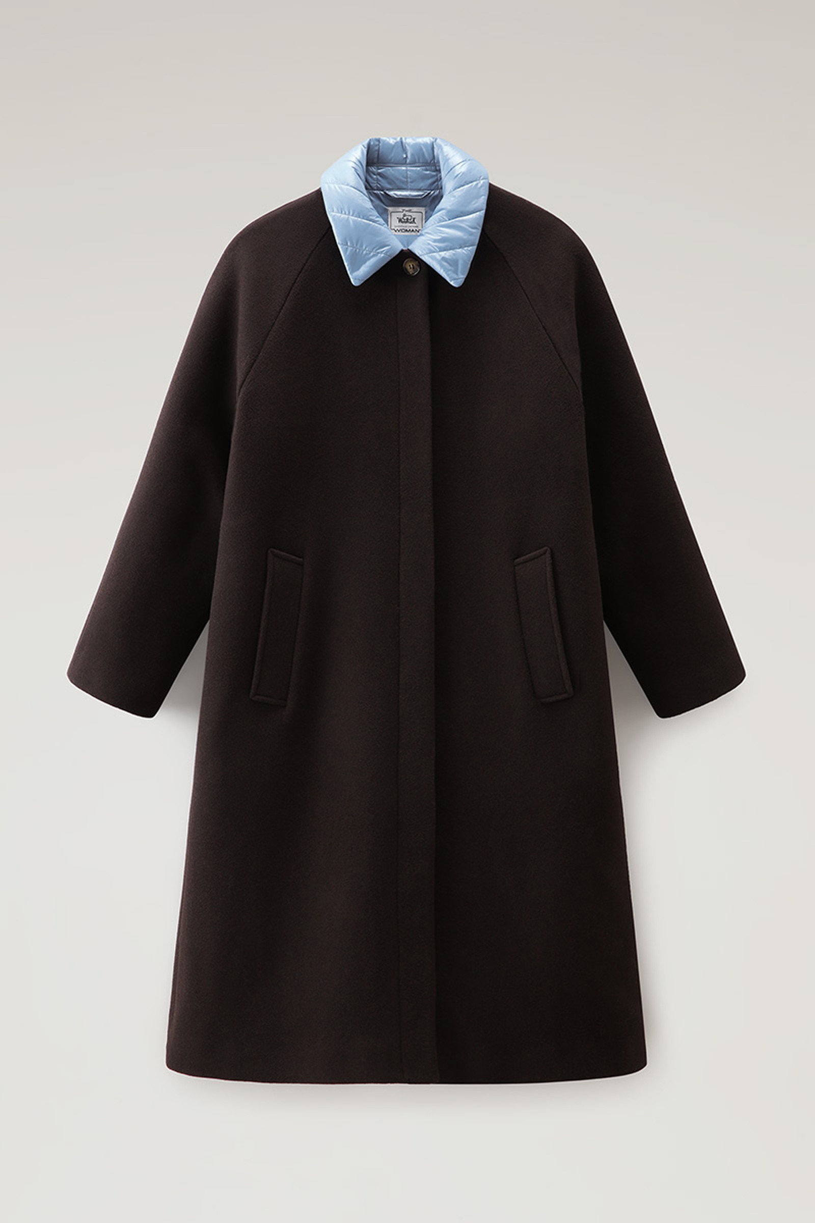 3-in-1 Double Overcoat in Melton Wool and Nylon - Daniëlle Cathari / Woolrich Brown photo 5 | Woolrich