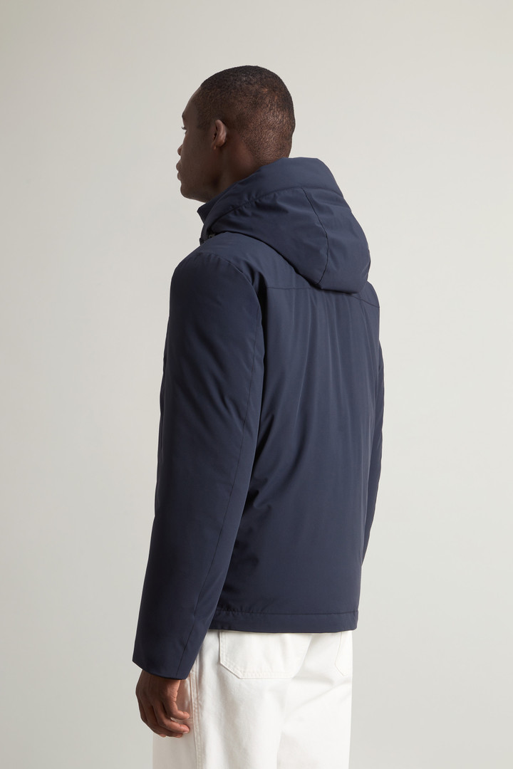 Stretch Nylon Jacket with Padding and Removable Hood Blue photo 3 | Woolrich