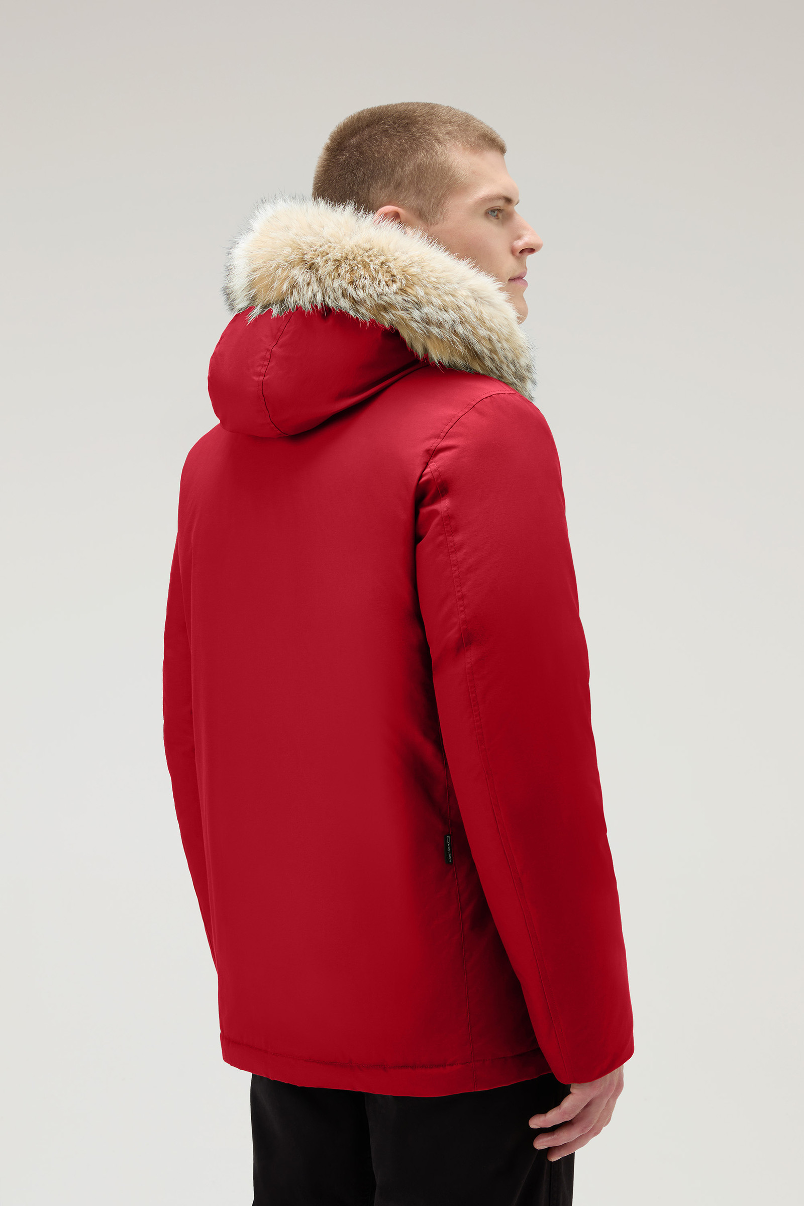 Arctic Anorak in Ramar Cloth with Detachable Fur Red photo 3 | Woolrich