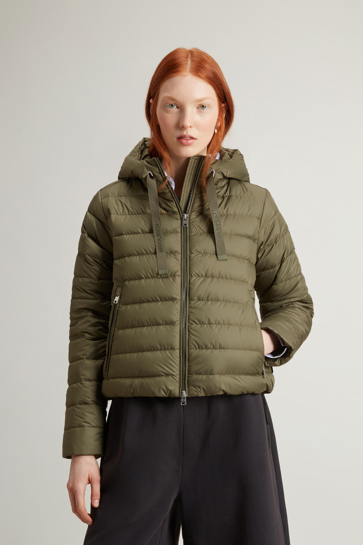 Chaqueta acolchada de microfibra con capucha Verde photo 1 | Woolrich