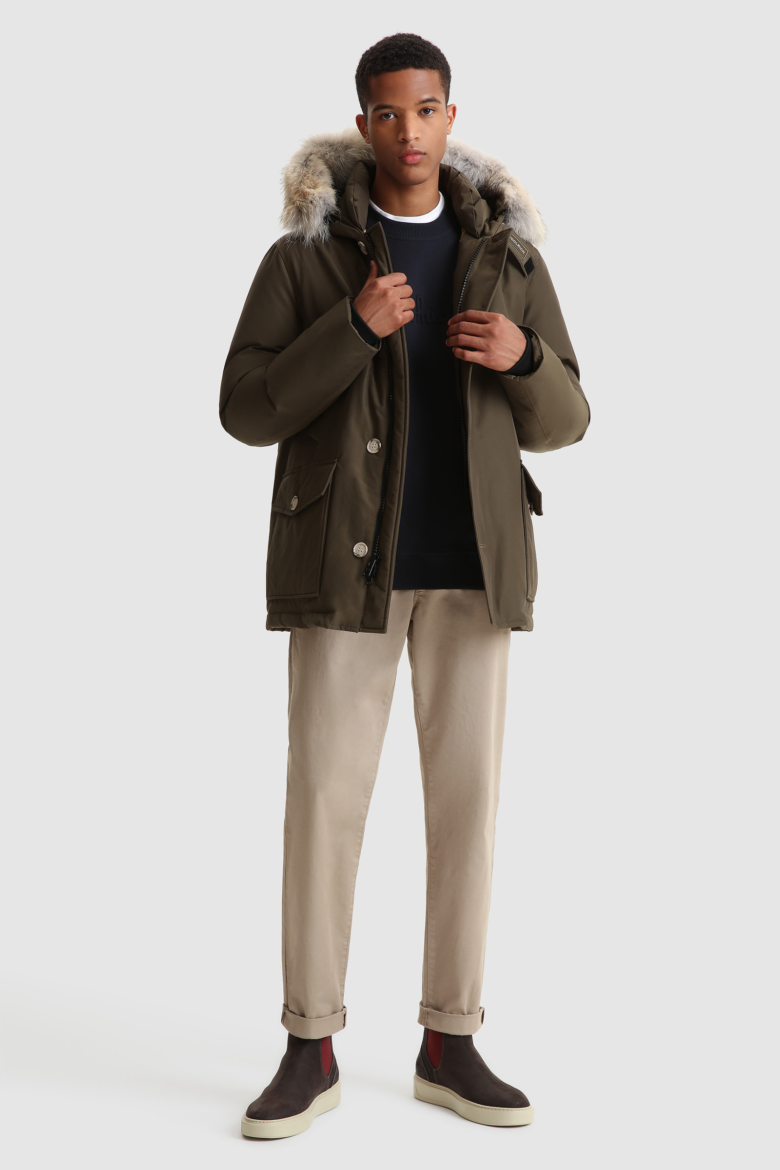 Arctic Anorak with Removable Fur Green photo 2 | Woolrich