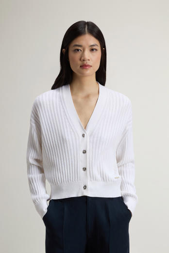 Cardigan in Pure Cotton White photo 1 | Woolrich