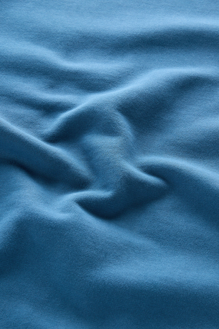 Sweat-shirt à col rond en pur coton Bleu photo 8 | Woolrich