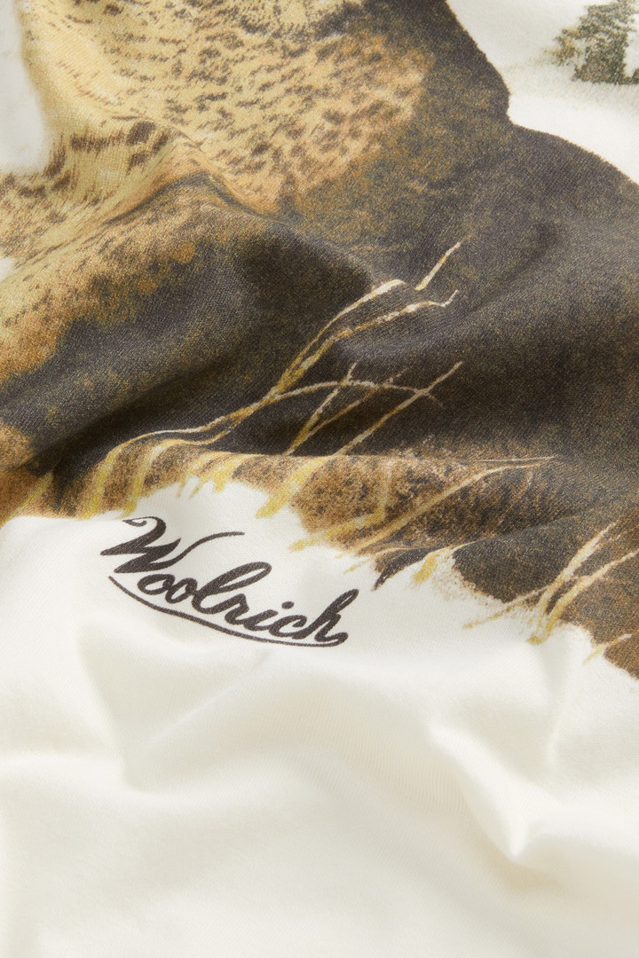 T-Shirt aus reiner Baumwolle mit Print by Todd Snyder Weiß photo 9 | Woolrich